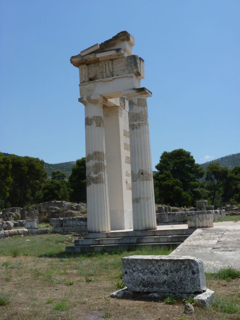Restored columns at Epidauros