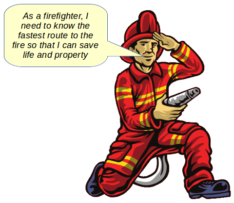 fireman persona explaining needs