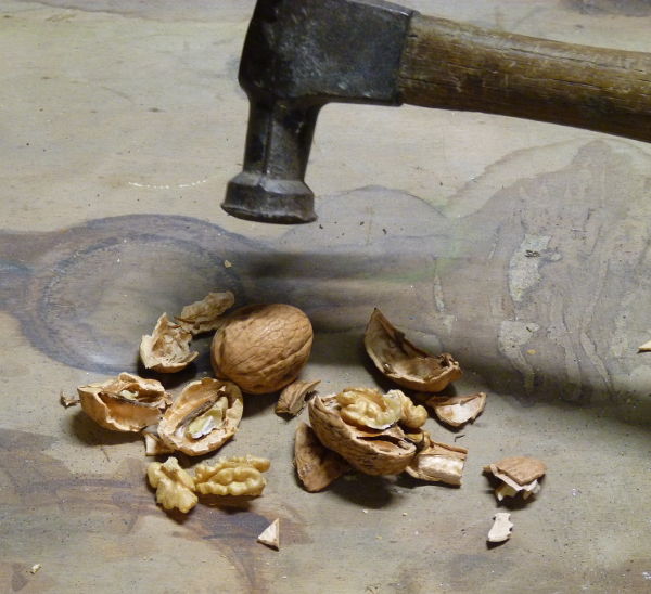 hammer used to crack walnuts